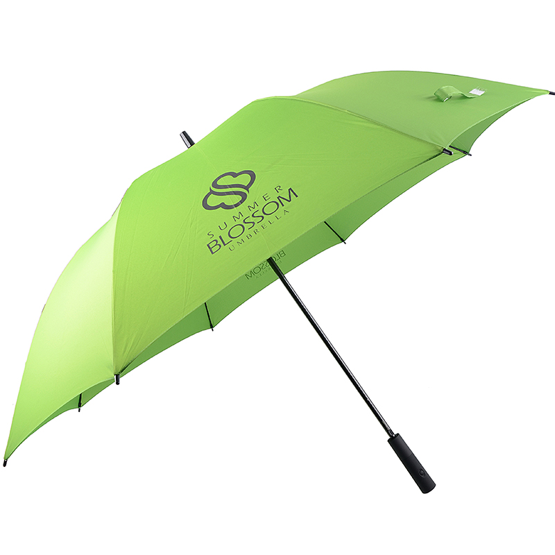 30 pouces Golf parapluie torche poignée parapluie cadre en fibre de verre résistant au vent