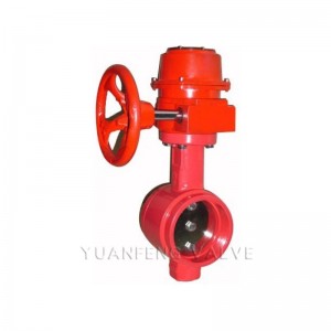 Vanne papillon à extrémité rainurée