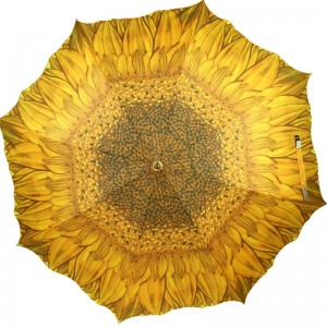 Parapluie droit de haute qualité en forme de fleur en plein air