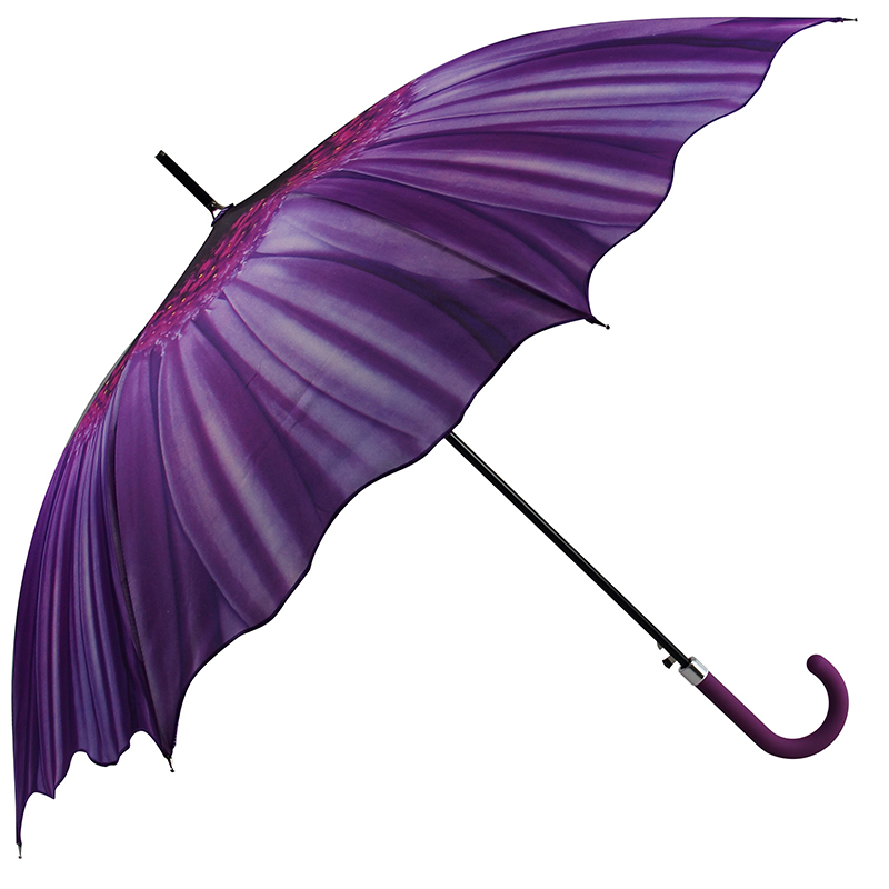 Parapluie droit extérieur Sun Parasol Auto Open Compact avec logo