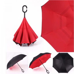 Parapluie de fabricants avec impression personnalisée avec parapluie inversé à fonction d'ouverture manuelle