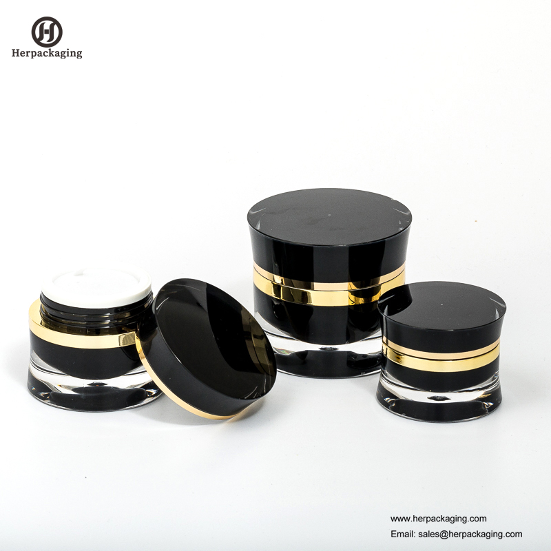 HXL217 jarre cosmétique acrylique vide ronde de luxe