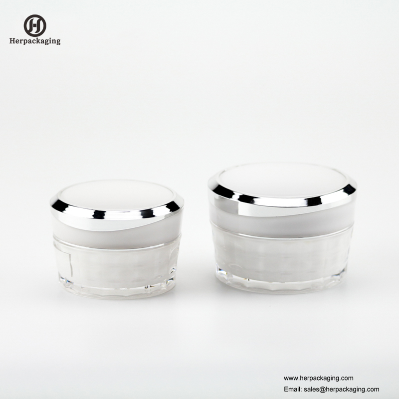 HXL227A jarre cosmétique acrylique vide ronde de luxe