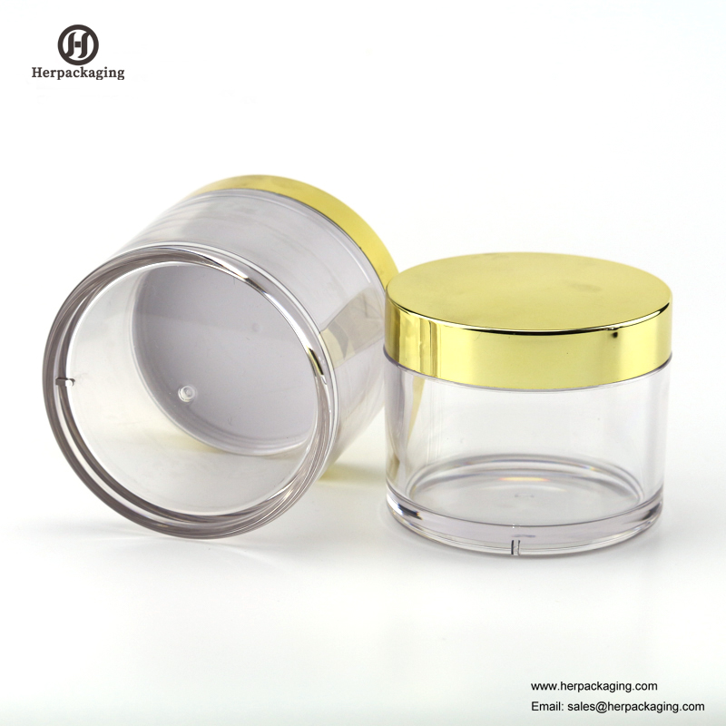 HXL237 bocal cosmétique acrylique vide de luxe rond