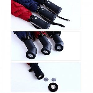 Parapluie pliable avec la lumière de LED