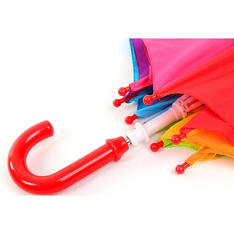 enfants droite parapluie auto fonction ouverte arc en ciel tissu coloré
