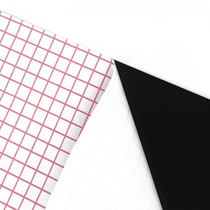 Film en plastique de tableau de taille vert / noir / blanc fait sur commande de tableau noir de pp