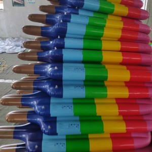 Flotteur / salon de piscine gonflable de popsicle d'arc-en-ciel de piscine