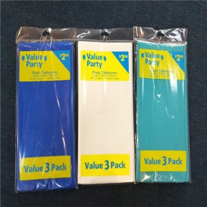 Nappe blanche PVC PEVA 54x108 jetable imprimé Housse de table en plastique graphique