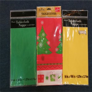 Taille et couleur faites sur commande nappe de rectangle de tissu de polyester de nappe de jour de Noël