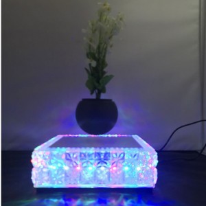 planter PA-0717 de bassin de bonsaï de flottement de lévitation magnétique en cristal léger mené d'air