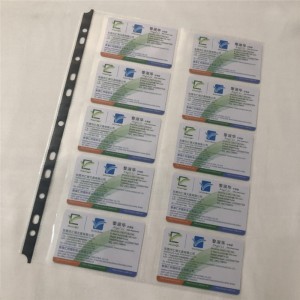 Grande transparence Nom Carte Protecteur Pages