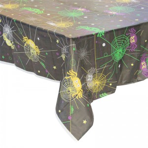 Nappe de couleur noire Nappe de fête d'Halloween