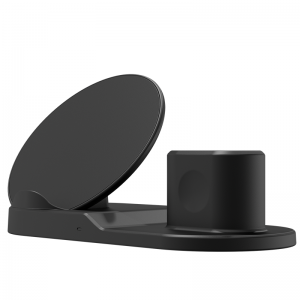 KPS-9302HC 3in1 qi rapide 10W montre smartphone écouteur chargeur de bureau sans fil