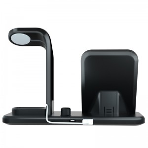 KPS-9303HC Chargeur sans fil pour téléphone 3in1 rapide 10W Qi personnalisé pour Iwatch et airpods