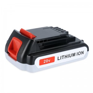Batteries de remplacement sans fil Li-ion 2000mAh 20V pour Black \u0026 Decker LB20, LBX20, LBX4020, LB2X4020