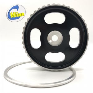 Pièces de rechange en aluminium de usinage en aluminium adaptées aux besoins du client de pièces d'auto de poulie de commande numérique par ordinateur