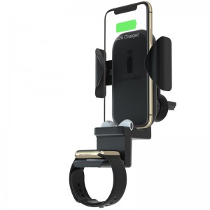 KPS-9304HC QI 10W rapide chargeur de voiture support de voiture 3in1 pour Iwatch et écouteur