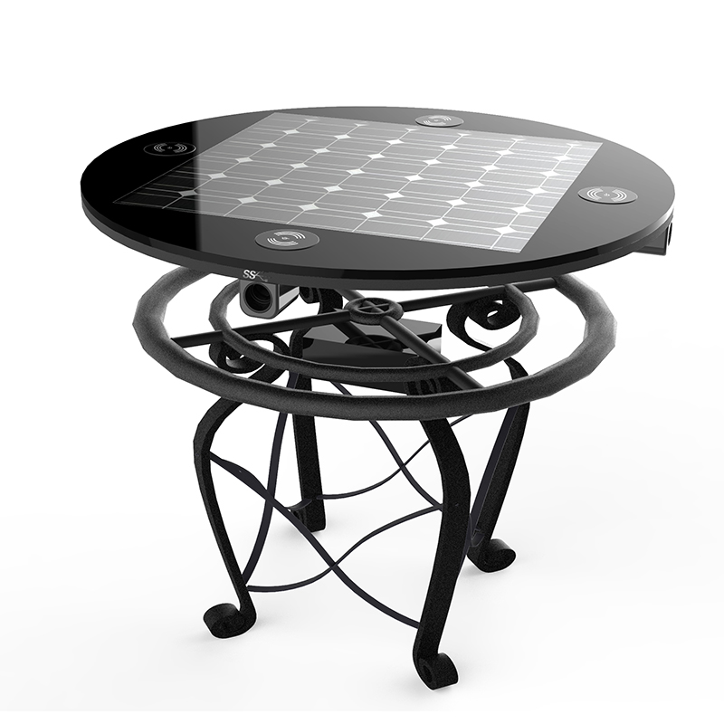 Table basse intelligente pour les meubles extérieurs actionnés solaires à énergie solaire de restaurant / hôtel / café