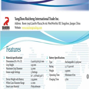 canne intelligente en aluminium pliant canne pour aveugles chaudement