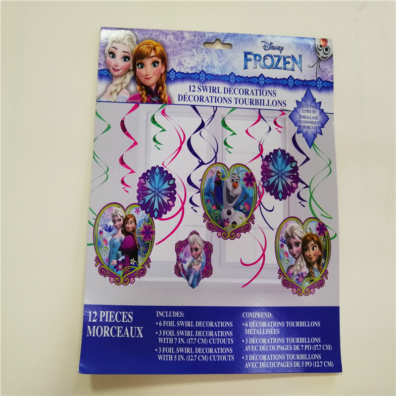 La carte de PVC Twirly tourbillonne la décoration d'anniversaire de fournisseur de partie de ficelle de mode