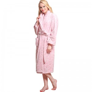 Peignoir adulte en laine polaire coupe femme pyjama automne hiver peignoirs