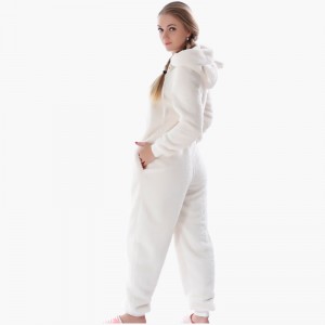 Femmes Adultes Onesie Pyjamas À Capuche Avec Oreilles Animales