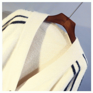 2019 plus récent lâche imitation vison rayures cardigan dames pull jacquard