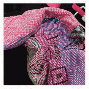 Pull femme fantaisie jacquard géométrique multicolore 2018