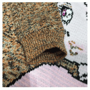 Pull joli de pull de dames d'Intarsia de laine de conception faite sur commande d'OEM \u0026 ODM tricoté