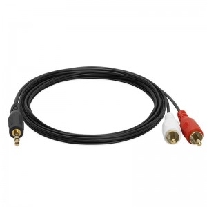 Câble adaptateur audio stéréo RCA mâle à 2 mâle RCA 3,5 mm