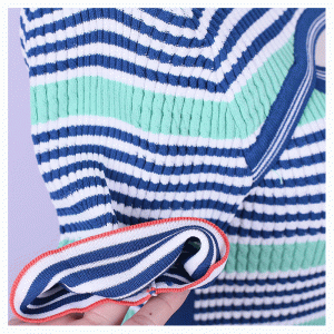 Summer Bodycon col roulé trou Center Ladies Stripe chandails minces