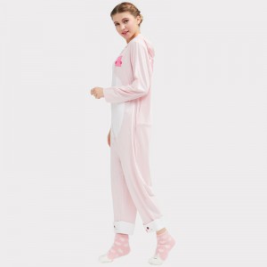 Ensemble de pyjama brodé en jersey de coton pour femmes