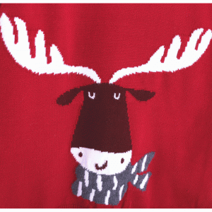 Pull en maille intarsia personnalisé pour Noël, moche et mignonne