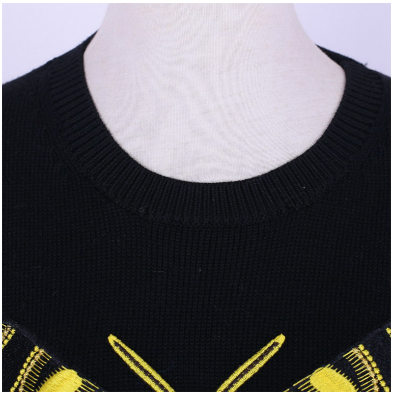 Pull cousu par coutume de pull en tricot de laine de correction de papillon pour des dames