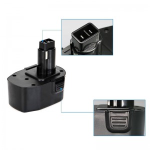 Batterie de remplacement Ni-Mh 14.4V 2000mAh pour perceuse sans fil DC9091, DE9091, DE9038