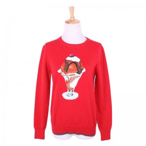 Pull sur mesure pour femmes en jacquard 100% coton, design personnalisé