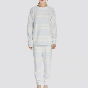 Ensemble de pyjama en polaire en microfibre élastique pour femmes