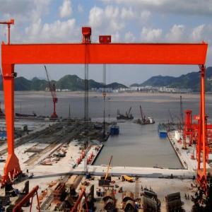 Grue de portique à double poutre pour la construction navale