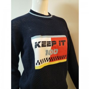 PULL À IMPRIMÉ DARK-BLUE RLWS0041F