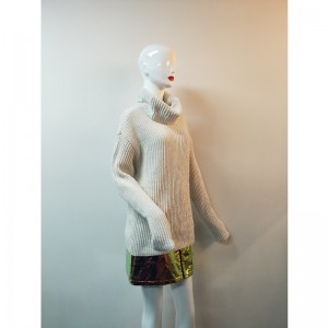 PULL BLANC À COL ROND ET À MANCHES LONGUES RLW0045F