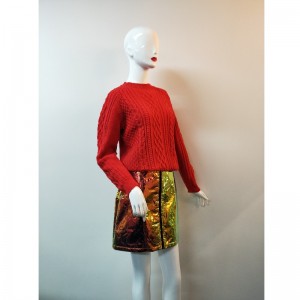 PULL TRICOT CABLE ROUGE RLWS0046F