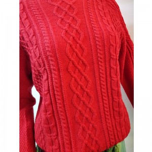 PULL TRICOT CABLE ROUGE RLWS0046F