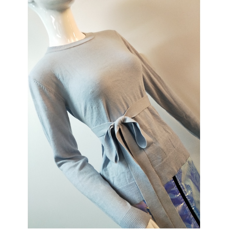 PULL CEINTURE GRIS RLWS0066F