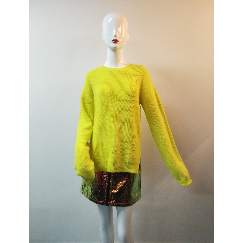 PULL JAUNÉ À FENTE RLWS0070F