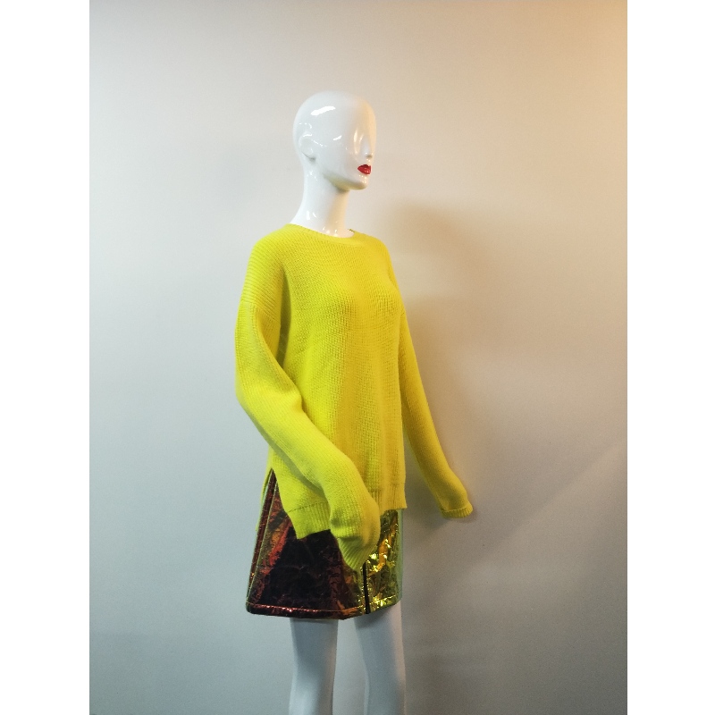 PULL JAUNÉ À FENTE RLWS0070F