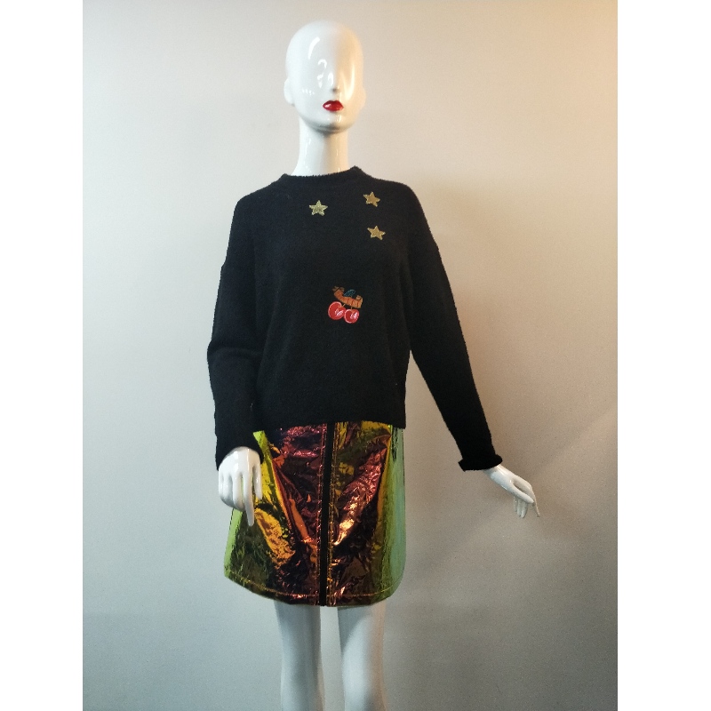 PULL NOIR IMPRIMÉ RLWS0076F