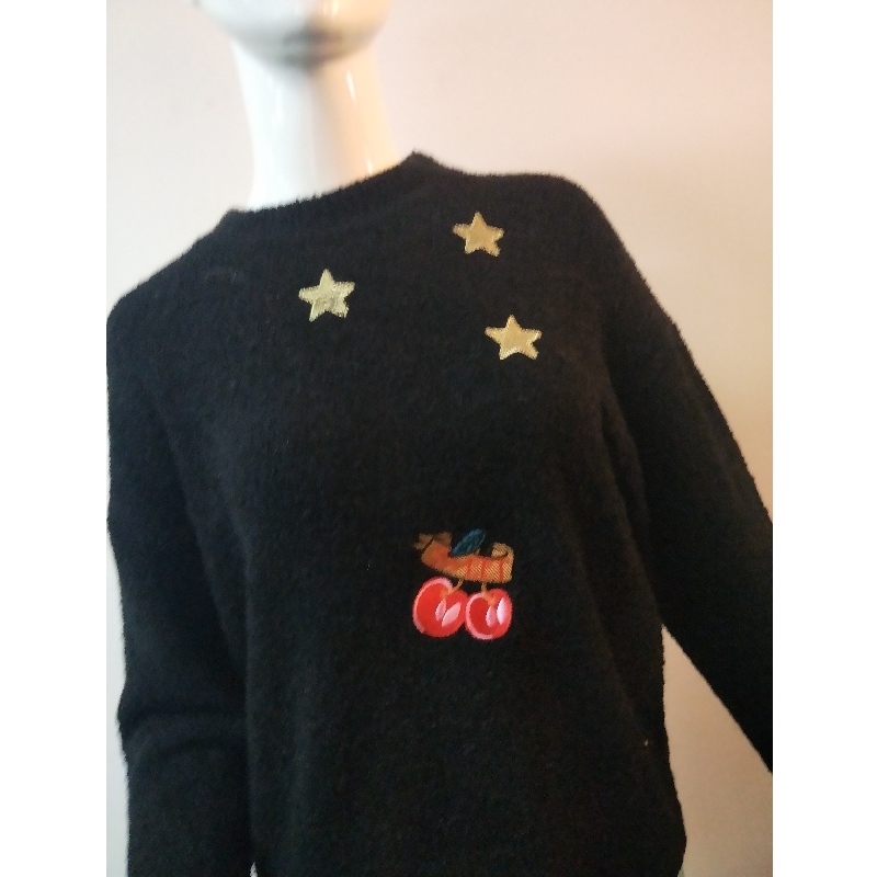 PULL NOIR IMPRIMÉ RLWS0076F