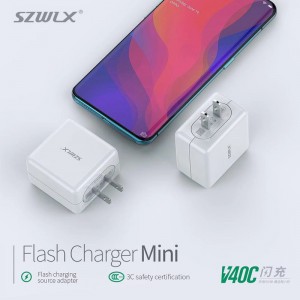 WEX - V40C OPPO VOOC - Adaptateur secteur, chargeur mural, chargeur de voyage