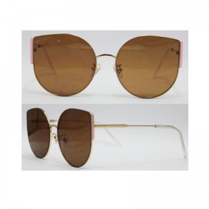 Lunettes de soleil en métal avec logo personnalisé en gros femmes yeux de chat